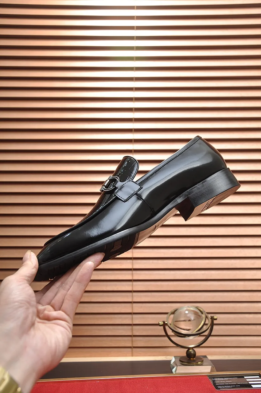 Men's shoes 💰500💶[Ferragamo/Ferragamo] The latest model from the counter. Original imported high-quality cowhide with open sides + imported 🐂 cowhide lining, original luxury metal buckle + original combination outsole. Comparative and stress-free 38--45 (customized for 45)